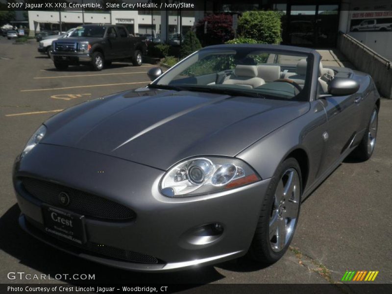 Slate Grey Metallic / Ivory/Slate 2007 Jaguar XK XK8 Convertible