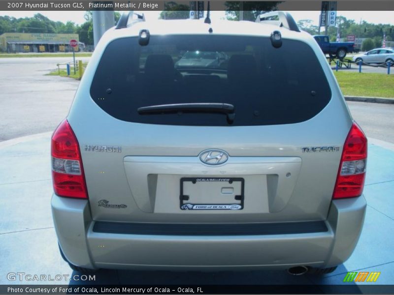 Platinum Metallic / Beige 2007 Hyundai Tucson GLS