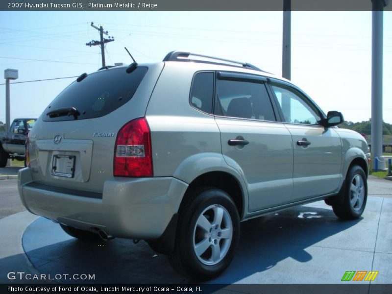 Platinum Metallic / Beige 2007 Hyundai Tucson GLS