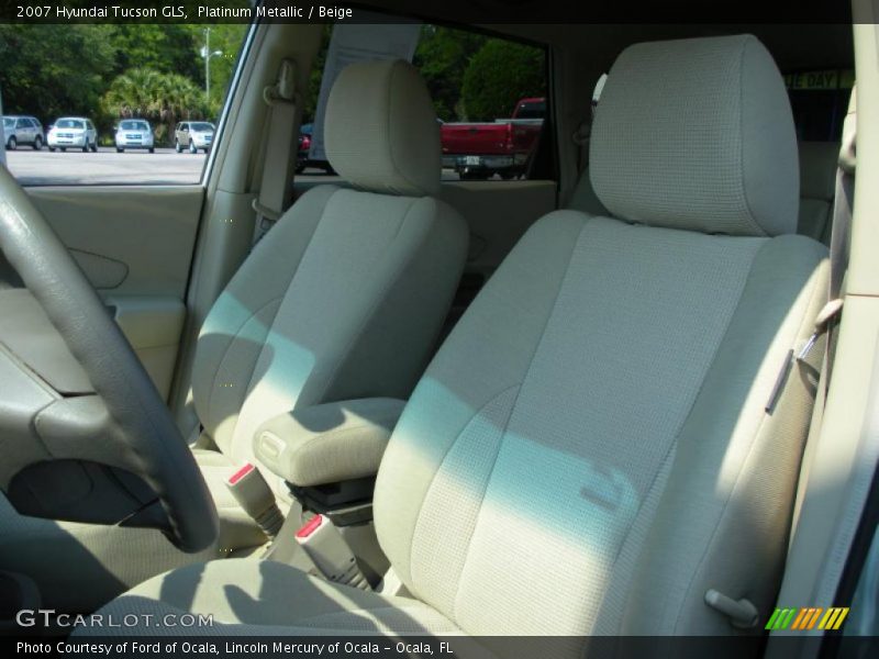 Platinum Metallic / Beige 2007 Hyundai Tucson GLS