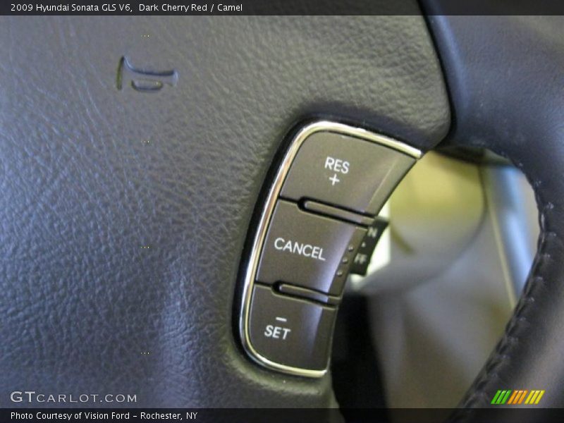 Dark Cherry Red / Camel 2009 Hyundai Sonata GLS V6