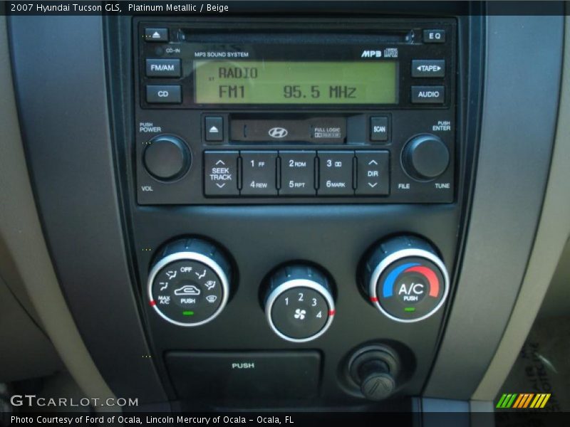 Platinum Metallic / Beige 2007 Hyundai Tucson GLS