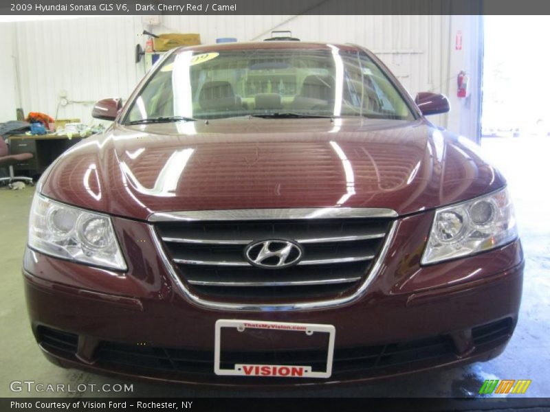 Dark Cherry Red / Camel 2009 Hyundai Sonata GLS V6