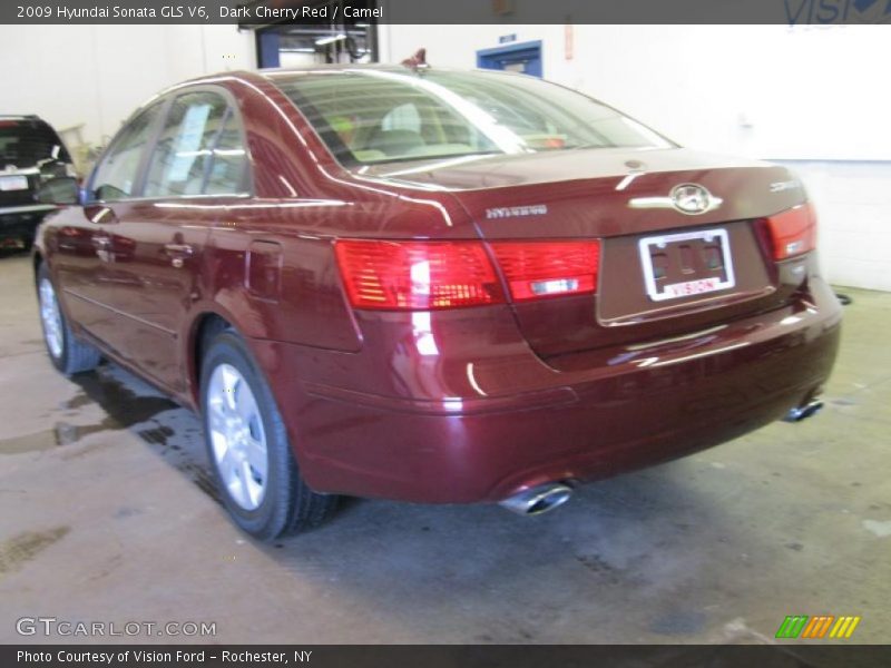 Dark Cherry Red / Camel 2009 Hyundai Sonata GLS V6