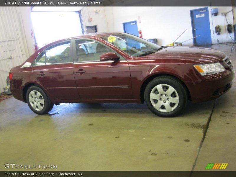 Dark Cherry Red / Camel 2009 Hyundai Sonata GLS V6