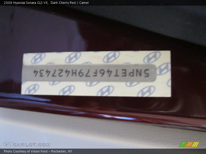 Dark Cherry Red / Camel 2009 Hyundai Sonata GLS V6