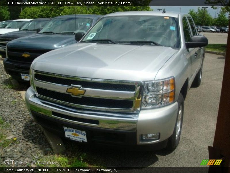 Sheer Silver Metallic / Ebony 2011 Chevrolet Silverado 1500 XFE Crew Cab