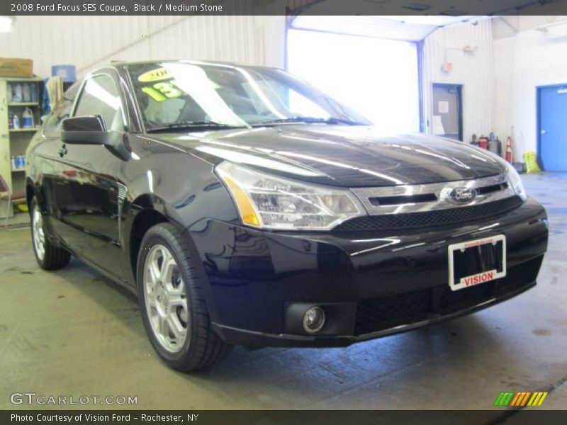 Black / Medium Stone 2008 Ford Focus SES Coupe