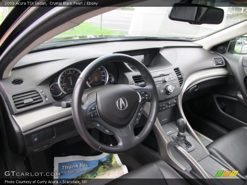 Crystal Black Pearl / Ebony 2009 Acura TSX Sedan