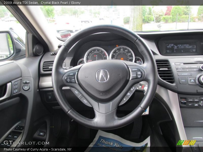 Crystal Black Pearl / Ebony 2009 Acura TSX Sedan