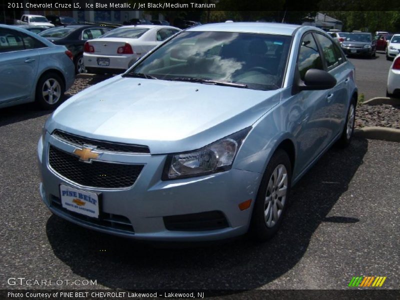 Ice Blue Metallic / Jet Black/Medium Titanium 2011 Chevrolet Cruze LS