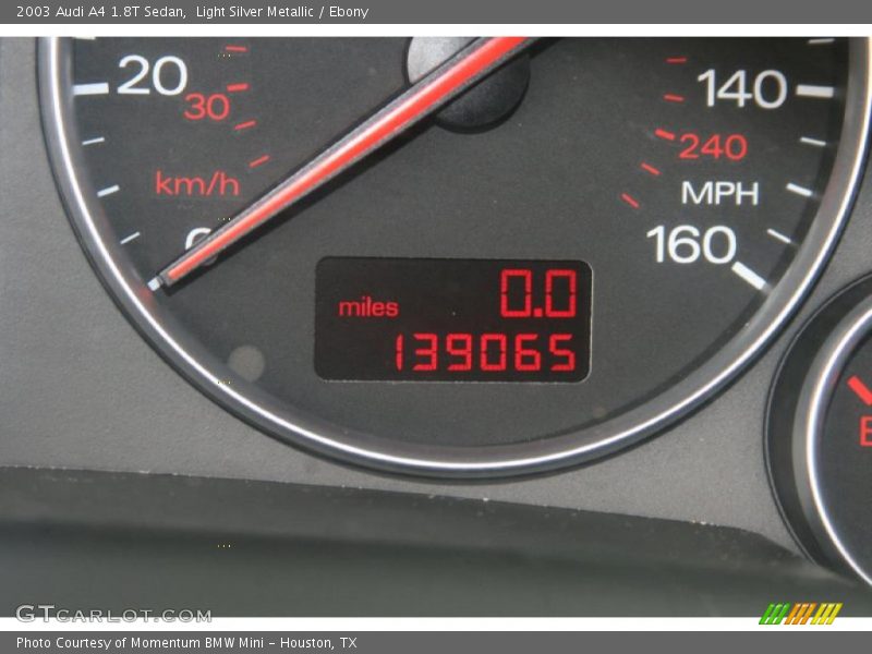 Light Silver Metallic / Ebony 2003 Audi A4 1.8T Sedan