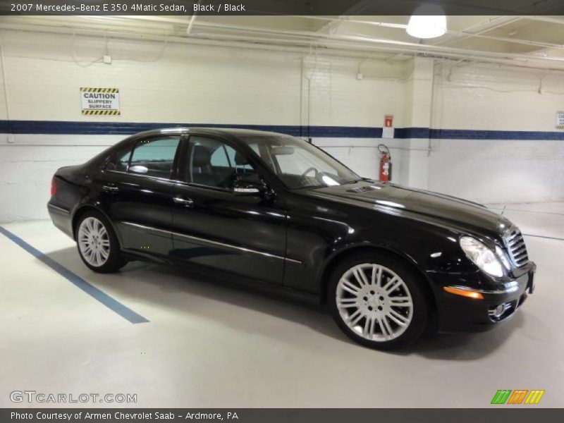 Black / Black 2007 Mercedes-Benz E 350 4Matic Sedan