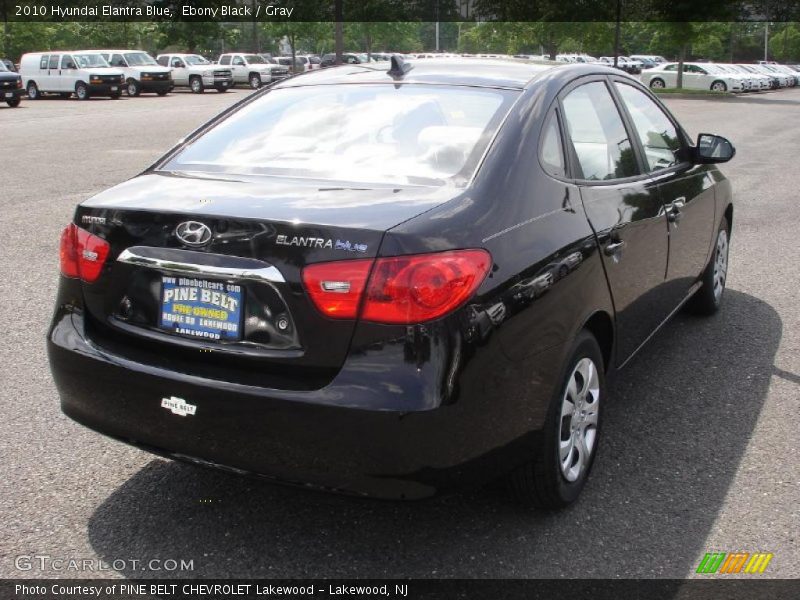Ebony Black / Gray 2010 Hyundai Elantra Blue
