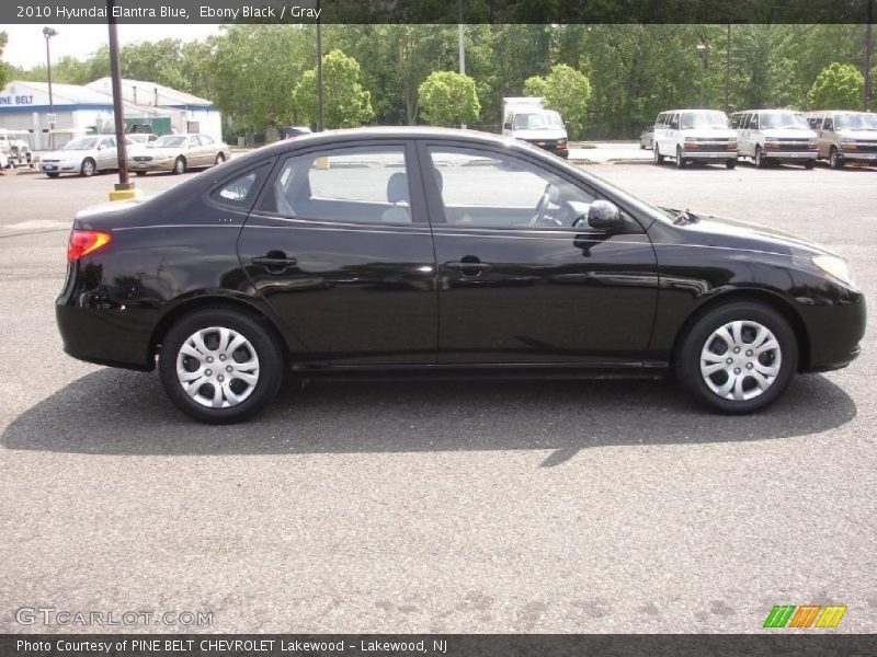 Ebony Black / Gray 2010 Hyundai Elantra Blue