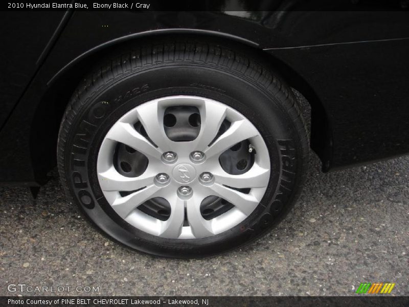 Ebony Black / Gray 2010 Hyundai Elantra Blue