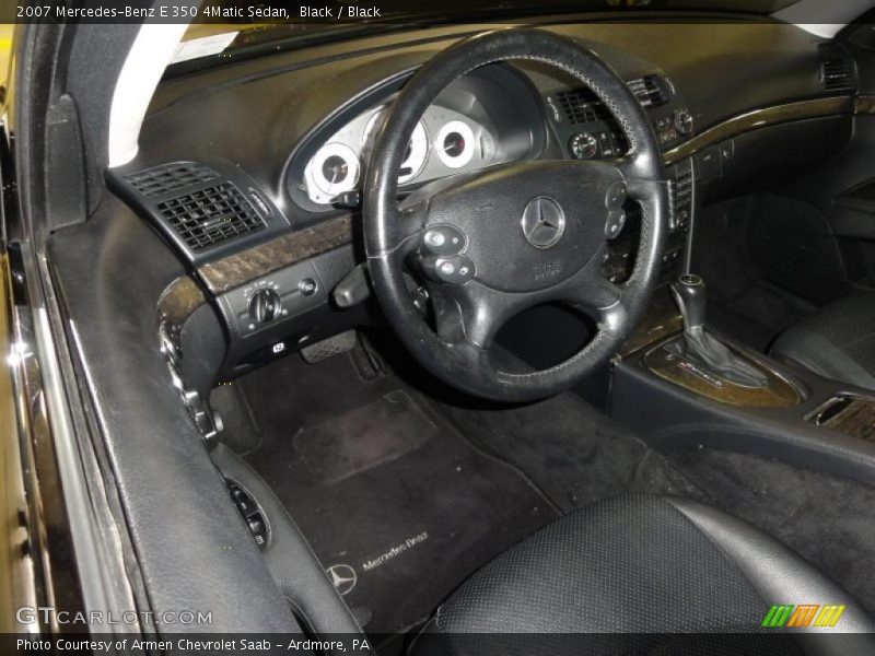 Black / Black 2007 Mercedes-Benz E 350 4Matic Sedan
