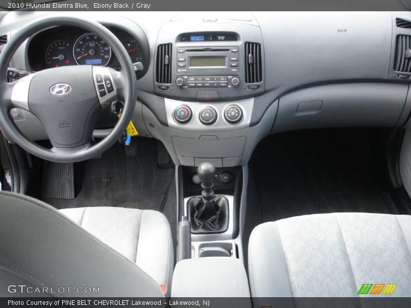 Ebony Black / Gray 2010 Hyundai Elantra Blue