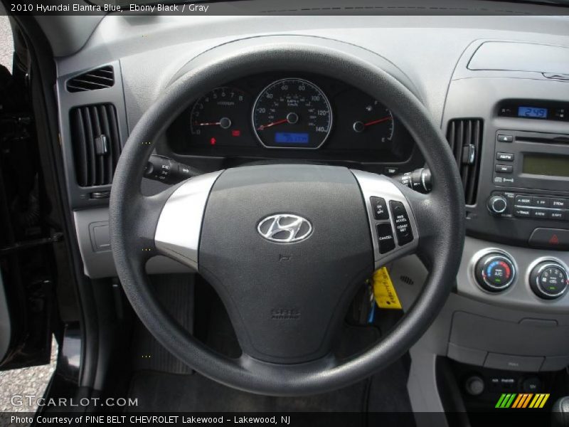 Ebony Black / Gray 2010 Hyundai Elantra Blue