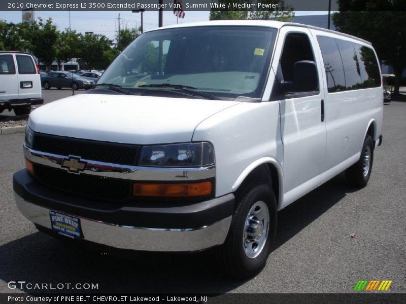 Summit White / Medium Pewter 2010 Chevrolet Express LS 3500 Extended Passenger Van