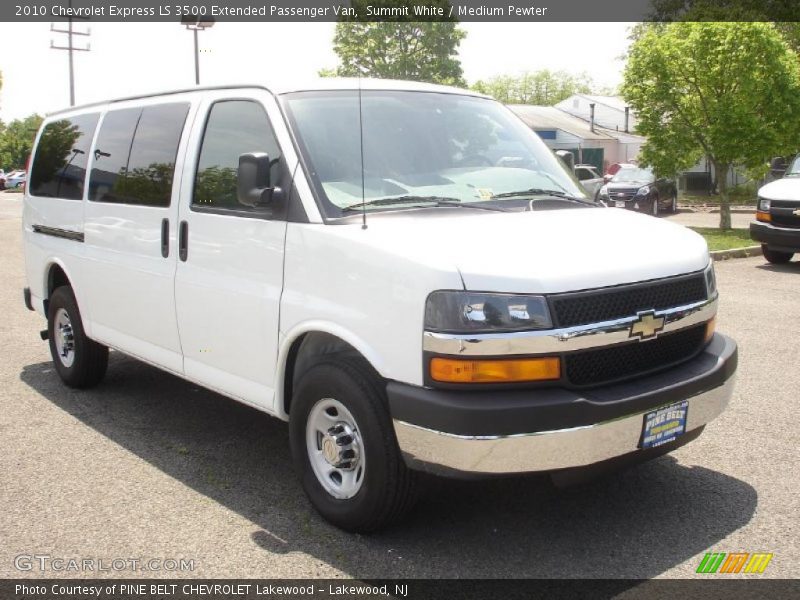 Summit White / Medium Pewter 2010 Chevrolet Express LS 3500 Extended Passenger Van
