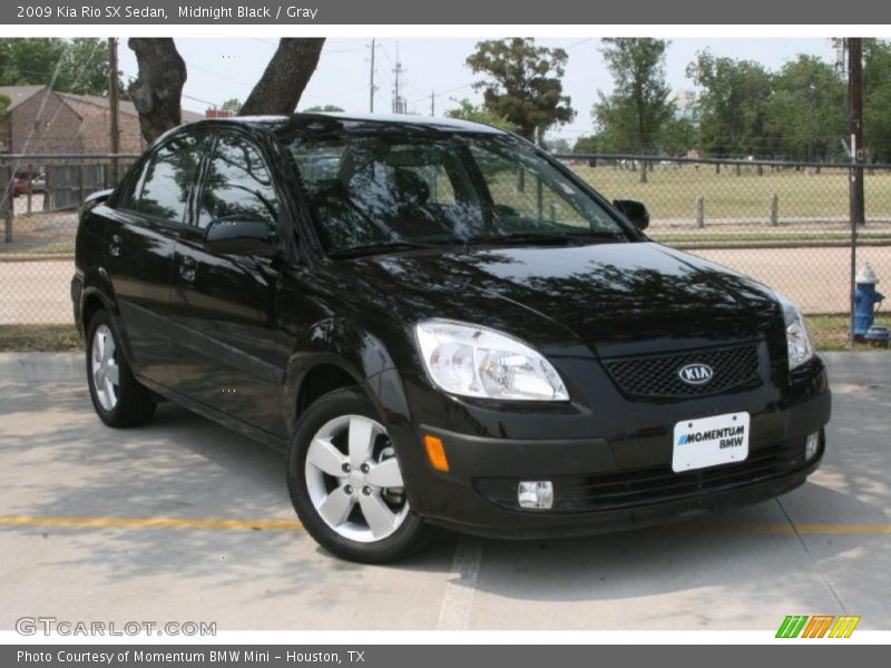 Midnight Black / Gray 2009 Kia Rio SX Sedan