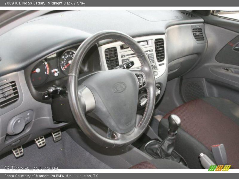 Midnight Black / Gray 2009 Kia Rio SX Sedan