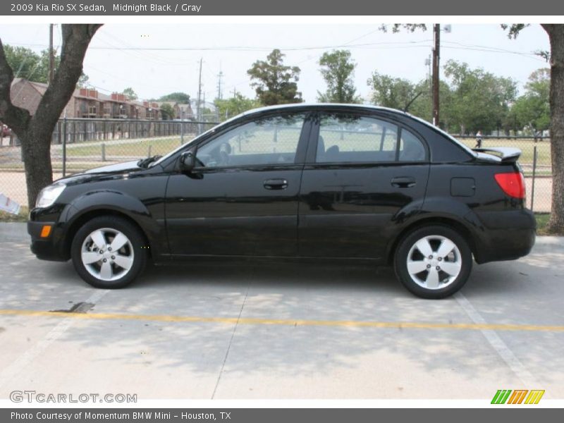 Midnight Black / Gray 2009 Kia Rio SX Sedan
