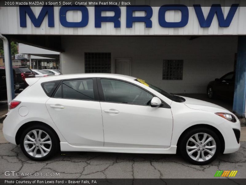 Crystal White Pearl Mica / Black 2010 Mazda MAZDA3 s Sport 5 Door