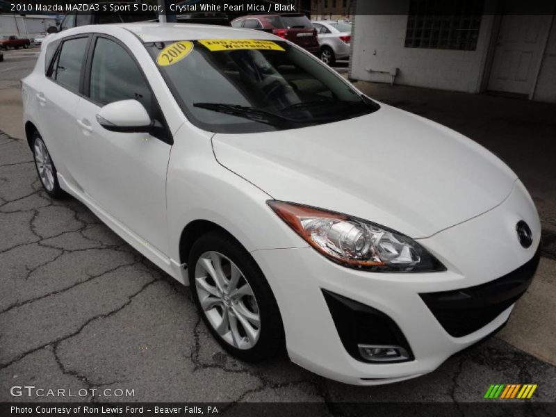 Crystal White Pearl Mica / Black 2010 Mazda MAZDA3 s Sport 5 Door