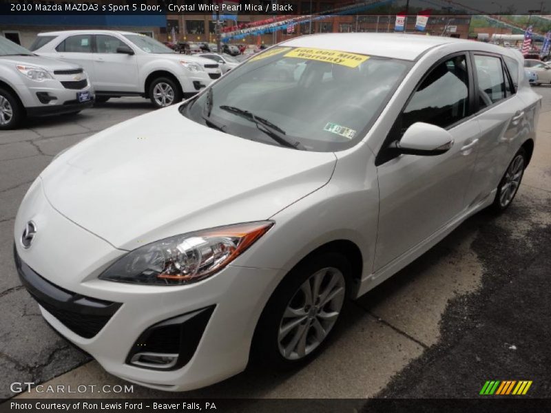 Crystal White Pearl Mica / Black 2010 Mazda MAZDA3 s Sport 5 Door