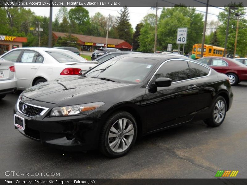 Nighthawk Black Pearl / Black 2008 Honda Accord LX-S Coupe