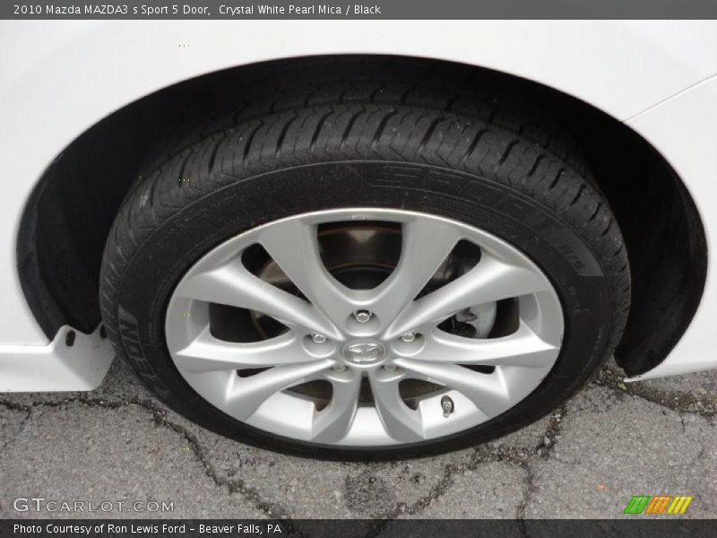Crystal White Pearl Mica / Black 2010 Mazda MAZDA3 s Sport 5 Door