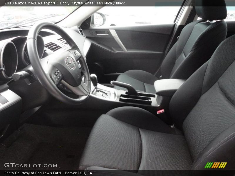 Crystal White Pearl Mica / Black 2010 Mazda MAZDA3 s Sport 5 Door