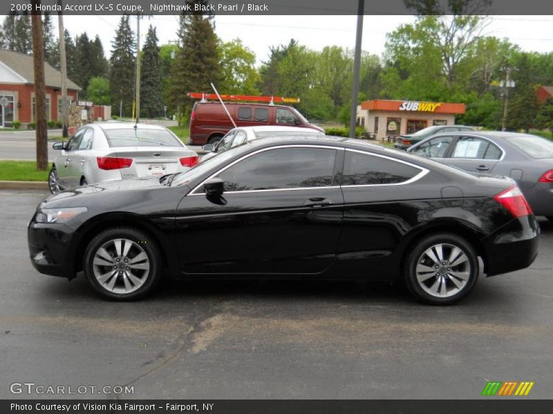 Nighthawk Black Pearl / Black 2008 Honda Accord LX-S Coupe