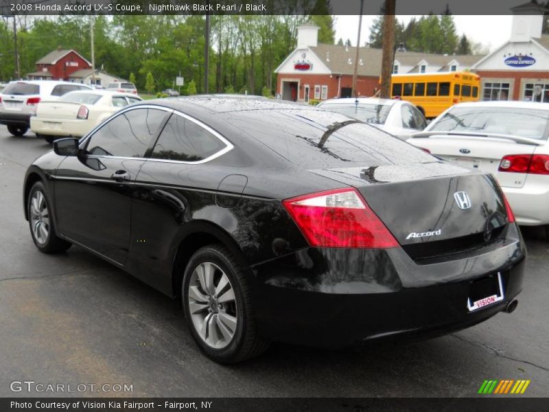 Nighthawk Black Pearl / Black 2008 Honda Accord LX-S Coupe