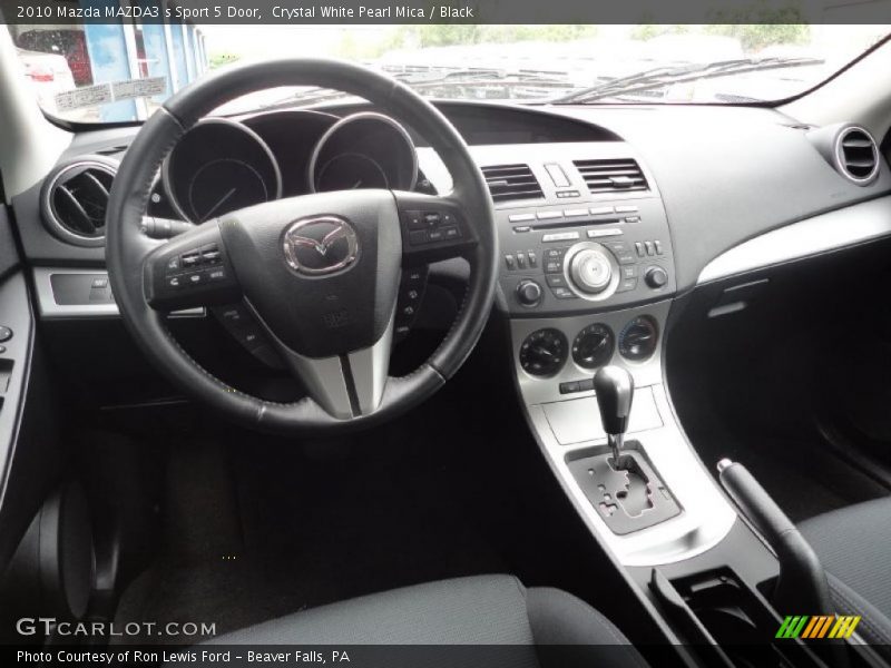 Crystal White Pearl Mica / Black 2010 Mazda MAZDA3 s Sport 5 Door