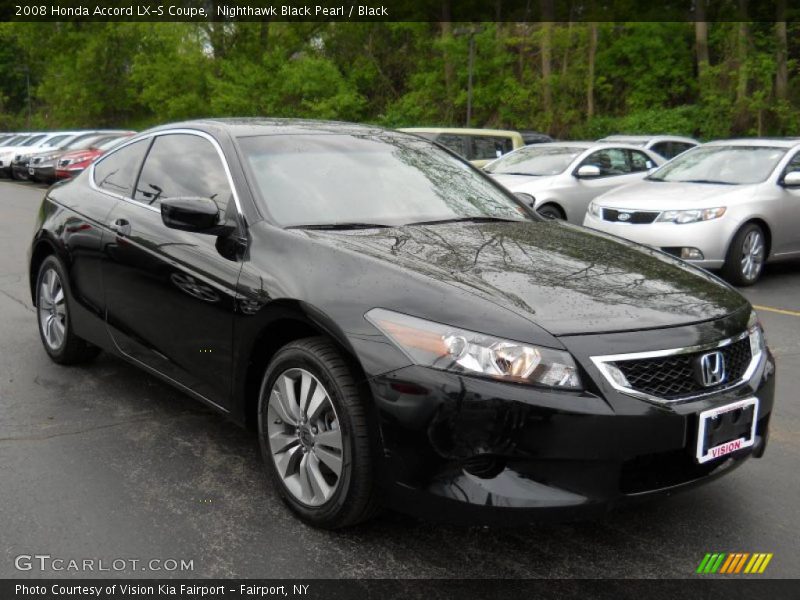 Nighthawk Black Pearl / Black 2008 Honda Accord LX-S Coupe