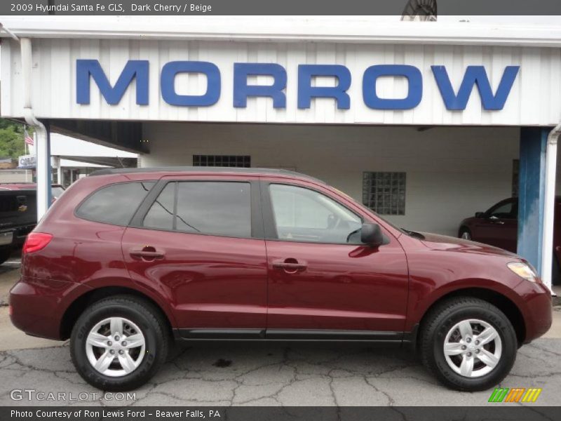 Dark Cherry / Beige 2009 Hyundai Santa Fe GLS