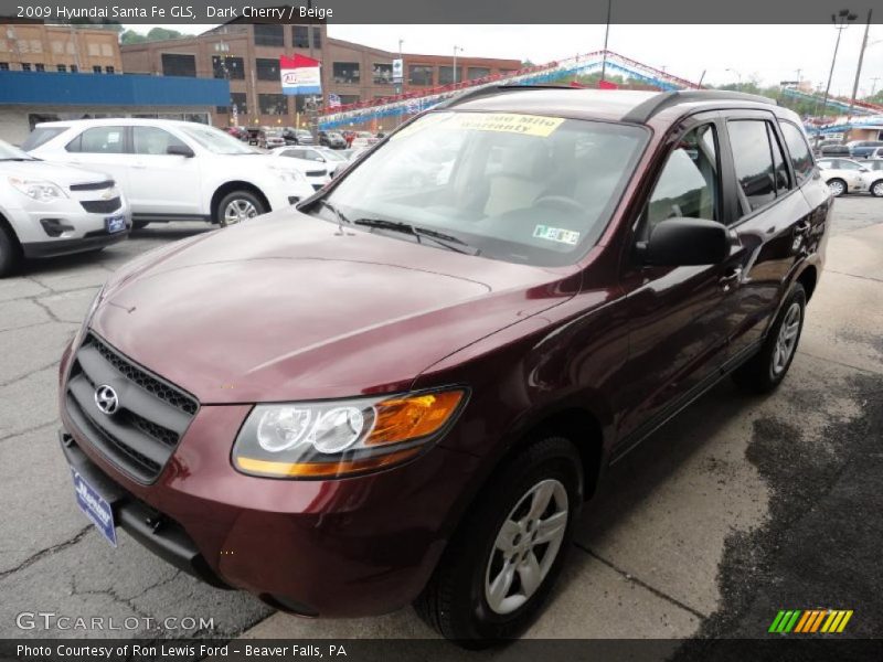 Dark Cherry / Beige 2009 Hyundai Santa Fe GLS