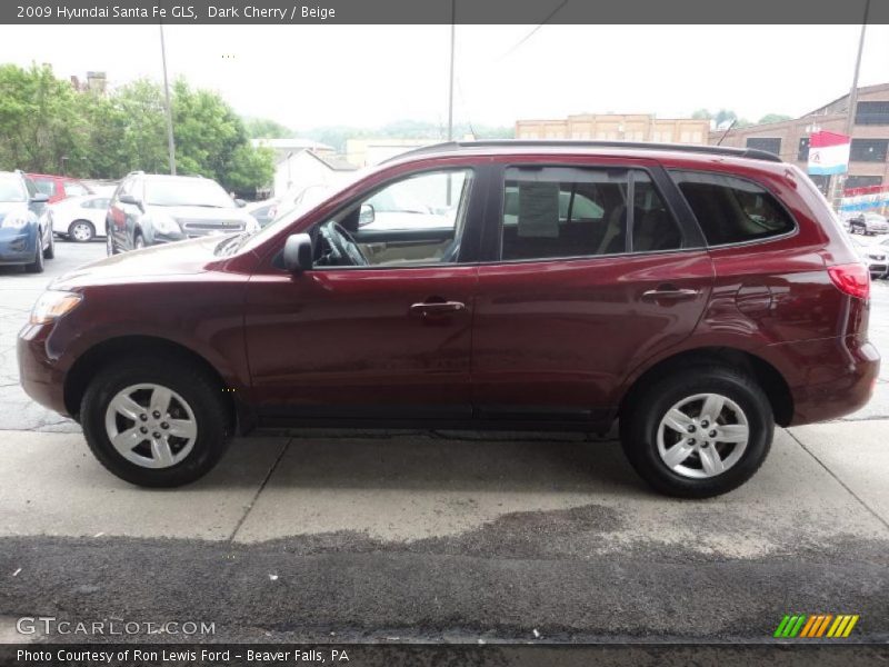 Dark Cherry / Beige 2009 Hyundai Santa Fe GLS