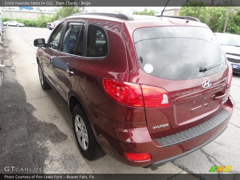 Dark Cherry / Beige 2009 Hyundai Santa Fe GLS