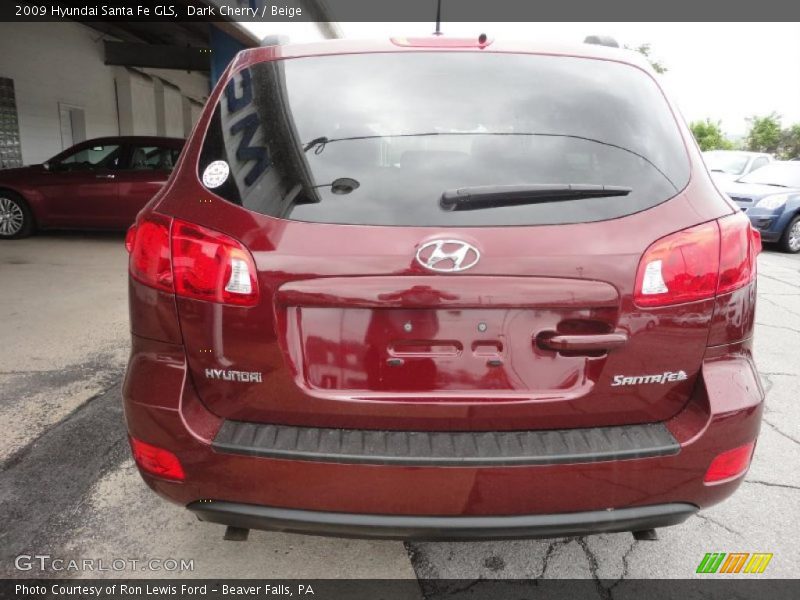 Dark Cherry / Beige 2009 Hyundai Santa Fe GLS