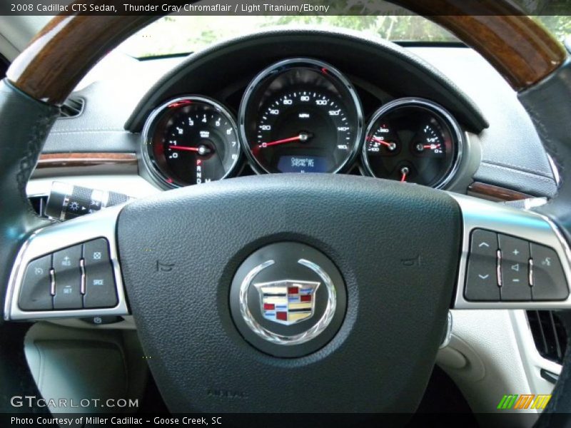 Thunder Gray Chromaflair / Light Titanium/Ebony 2008 Cadillac CTS Sedan