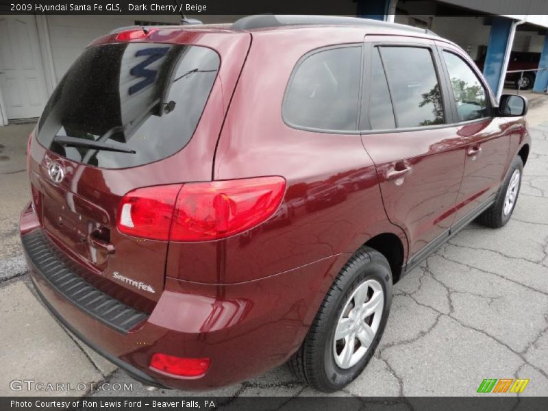 Dark Cherry / Beige 2009 Hyundai Santa Fe GLS