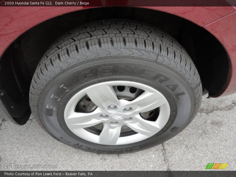 Dark Cherry / Beige 2009 Hyundai Santa Fe GLS