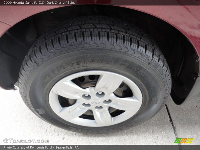 Dark Cherry / Beige 2009 Hyundai Santa Fe GLS