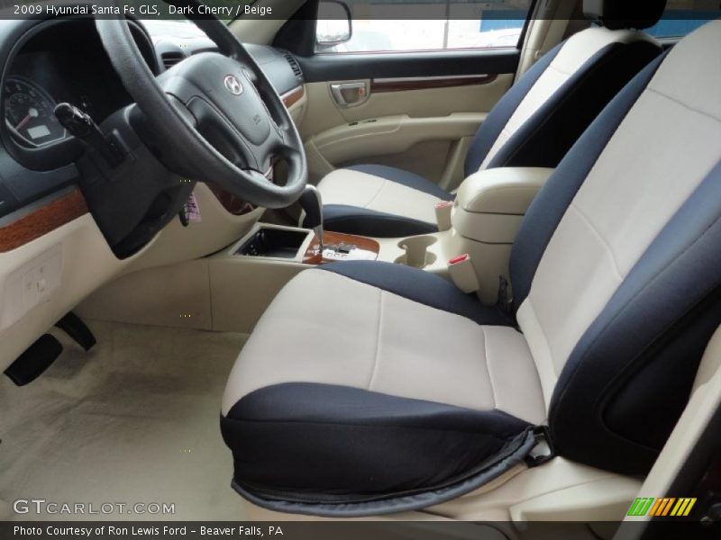 Dark Cherry / Beige 2009 Hyundai Santa Fe GLS