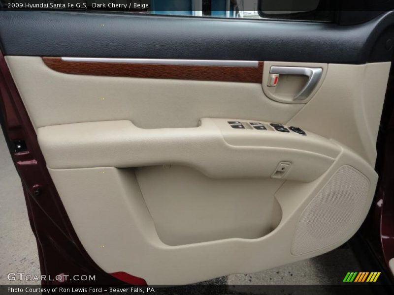 Dark Cherry / Beige 2009 Hyundai Santa Fe GLS
