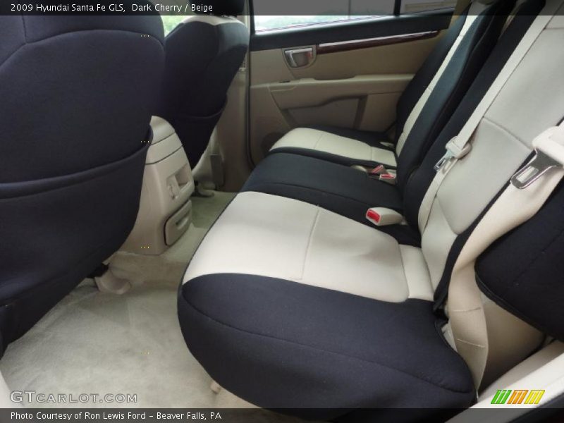 Dark Cherry / Beige 2009 Hyundai Santa Fe GLS